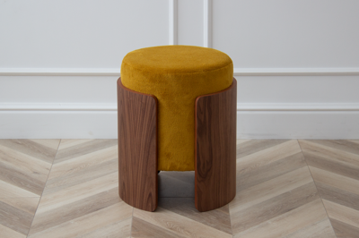 Пуф Ellipsefurniture Пуф Lagom (горчичный, орех) арт. LG010314590301