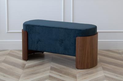 Банкетка Ellipsefurniture Банкетка Lagom 100 см (синий, орех) арт. LG010316500301