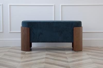 Банкетка Ellipsefurniture Банкетка Lagom 100 см (синий, орех) арт. LG010316500301