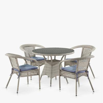 Обеденная группа Афина Комплект плетеной мебели Лион-1C T220CT/Y32-W85 Latte (4+1) арт. T220CT/Y32-W85 Latte 4Pcs