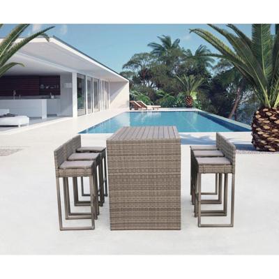 Обеденная группа Афина Барный комплект плетеной мебели T390GD/Y390G-W78_6Pcs Grey арт. T390GD/Y390G-W78 Grey