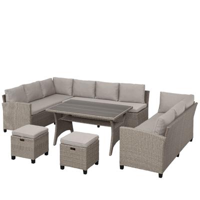 Обеденная группа Афина Комплект плетеной мебели AFM-370B Beige арт. AFM-370B Beige