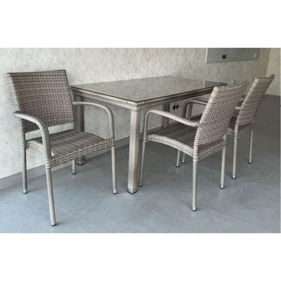Подушка Афина Комплект плетеной мебели T256C/Y376C-W85 Latte (4+1) + подушки на стульях арт. T256C/Y376C-W85 Latte 4Pcs