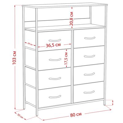 Комод Мебель Импэкс Комод Leset Локи 8 ящ. с полкой арт. 2500000225536