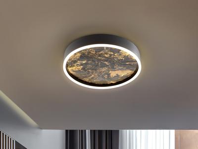 Потолочный светильник Schuller Потолочный светильник Stone CCT- черный LED 40D арт. 215916