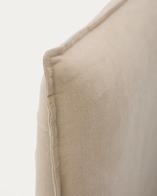 Изголовье кровати La Forma (ех Julia Grup) Изголовье кровати Jaira из льна и хлопка серо-коричневого цвета со съемным чехлом для кровати 90 см арт. 216257