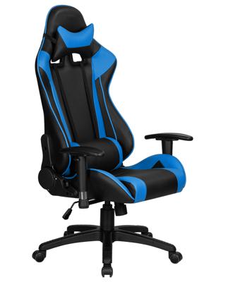 Кресло DOBRIN Кресло игровое DOBRIN BRIAN, черно-синяя экокожа арт. LMR-130B_P_EL-black-blue