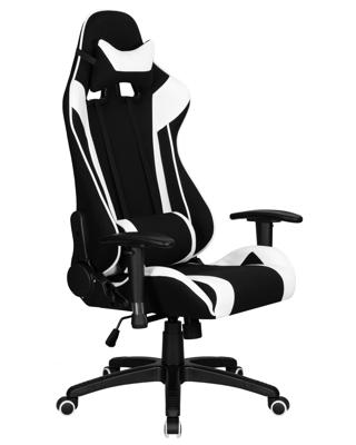 Кресло DOBRIN Кресло игровое DOBRIN DALLAS, черно-белая ткань арт. LMR-131B_P_TT-black-white