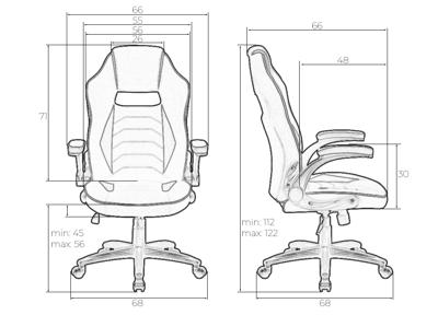 Кресло DOBRIN Кресло игровое DOBRIN RICK, черно-красная ткань арт. LMR-132B_P_TT-black-red