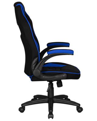 Кресло DOBRIN Кресло игровое DOBRIN RICK, черно-синяя ткань арт. LMR-132B_P_TT-black-blue