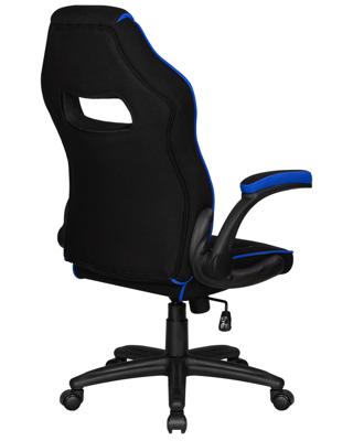 Кресло DOBRIN Кресло игровое DOBRIN RICK, черно-синяя ткань арт. LMR-132B_P_TT-black-blue