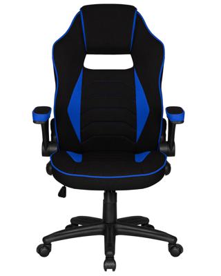 Кресло DOBRIN Кресло игровое DOBRIN RICK, черно-синяя ткань арт. LMR-132B_P_TT-black-blue