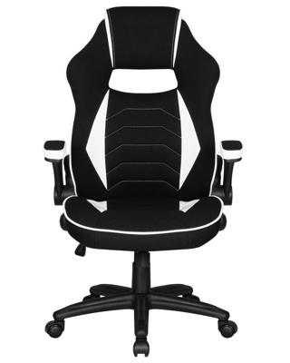Кресло DOBRIN Кресло игровое DOBRIN RICK, черно-белая ткань арт. LMR-132B_P_TT-black-white