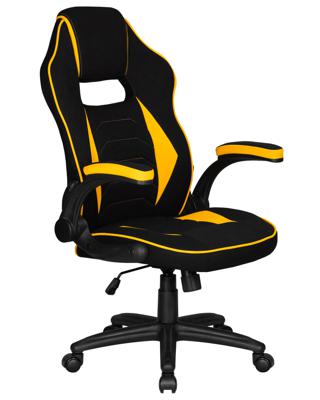 Кресло DOBRIN Кресло игровое DOBRIN RICK, черно-желтая ткань арт. LMR-132B_P_TT-black-yellow