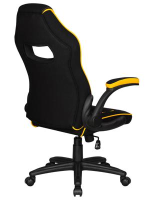 Кресло DOBRIN Кресло игровое DOBRIN RICK, черно-желтая ткань арт. LMR-132B_P_TT-black-yellow