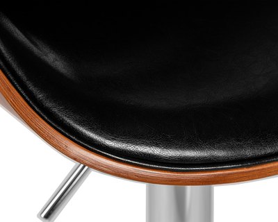 Стул барный DOBRIN Стул барный DOBRIN KARTER, коричневое дерево, чёрный арт. LMZ-4905_CH-M_EL-black