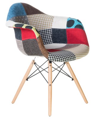 Стул DOBRIN Стул обеденный DOBRIN DAW PATCHWORK, цвет сиденья мозаика арт. LMZL-PP620G_LB-MTR_TT-mosaic