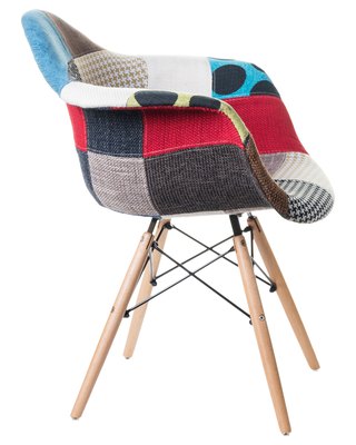 Стул DOBRIN Стул обеденный DOBRIN DAW PATCHWORK, цвет сиденья мозаика арт. LMZL-PP620G_LB-MTR_TT-mosaic