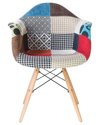 Стул DOBRIN Стул обеденный DOBRIN DAW PATCHWORK, цвет сиденья мозаика арт. LMZL-PP620G_LB-MTR_TT-mosaic