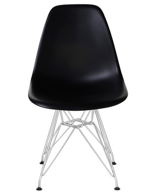 Стул DOBRIN Стул обеденный DOBRIN DSR, ножки хром, цвет чёрный (B-03) арт. LMZL-PP638A_CH-M_P-B-03