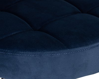 Стул барный DOBRIN Табурет барный DOBRIN BRUNO BLACK, синий велюр (MJ9-117) арт. LM-5008_B-M_V-MJ9-117