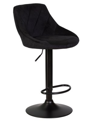 Стул барный DOBRIN Стул барный DOBRIN LOGAN BLACK, черный велюр (MJ9-101) арт. LM-5007_B-M_V-MJ9-101