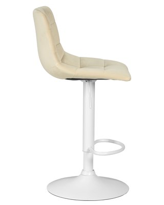 Стул барный DOBRIN Стул барный DOBRIN TAILOR WHITE, бежевый велюр (MJ9-10) арт. LM-5017_W-M_V-MJ9-10
