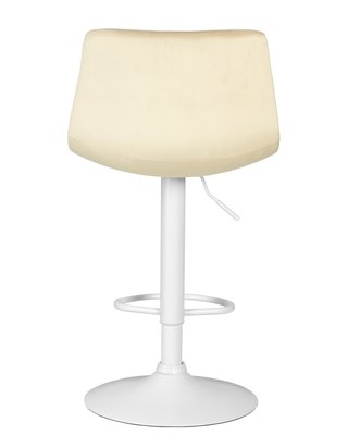 Стул барный DOBRIN Стул барный DOBRIN TAILOR WHITE, бежевый велюр (MJ9-10) арт. LM-5017_W-M_V-MJ9-10