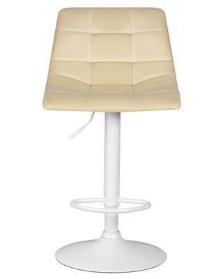 Стул барный DOBRIN Стул барный DOBRIN TAILOR WHITE, бежевый велюр (MJ9-10) арт. LM-5017_W-M_V-MJ9-10