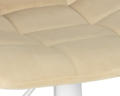 Стул барный DOBRIN Стул барный DOBRIN TAILOR WHITE, бежевый велюр (MJ9-10) арт. LM-5017_W-M_V-MJ9-10