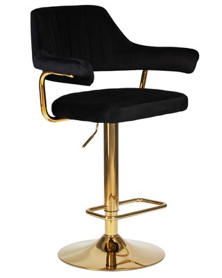 Стул барный DOBRIN Стул барный DOBRIN CHARLY GOLD, черный велюр (MJ9-101) арт. LM-5019_G-M_V-MJ9-101
