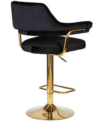 Стул барный DOBRIN Стул барный DOBRIN CHARLY GOLD, черный велюр (MJ9-101) арт. LM-5019_G-M_V-MJ9-101