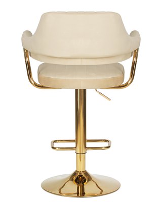 Стул барный DOBRIN Стул барный DOBRIN CHARLY GOLD, бежевый велюр (MJ9-10) арт. LM-5019_G-M_V-MJ9-10