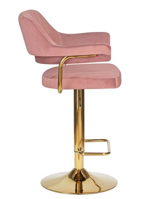 Стул барный DOBRIN Стул барный DOBRIN CHARLY GOLD, розовый велюр (MJ9-32) арт. LM-5019_G-M_V-MJ9-32