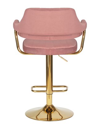Стул барный DOBRIN Стул барный DOBRIN CHARLY GOLD, розовый велюр (MJ9-32) арт. LM-5019_G-M_V-MJ9-32