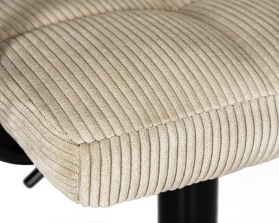 Стул барный DOBRIN Стул барный DOBRIN KRUGER ARM BLACK, бежевый вельвет (LAR-E2041-04) арт. LM-5011_B-M_VV-LAR-E2041-04