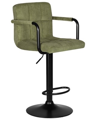 Стул барный DOBRIN Стул барный DOBRIN KRUGER ARM BLACK, зеленый вельвет (LAR-E2041-7) арт. LM-5011_B-M_VV-LAR-E2041-7