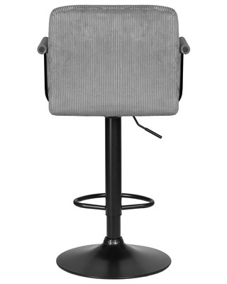 Стул барный DOBRIN Стул барный DOBRIN KRUGER ARM BLACK, серый вельвет (LAR-E2041-25) арт. LM-5011_B-M_VV-LAR-E2041-25