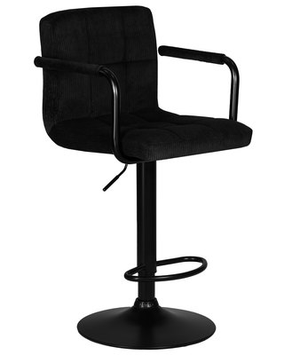 Стул барный DOBRIN Стул барный DOBRIN KRUGER ARM BLACK, черный вельвет (LAR-E2041-52) арт. LM-5011_B-M_VV-LAR-E2041-52