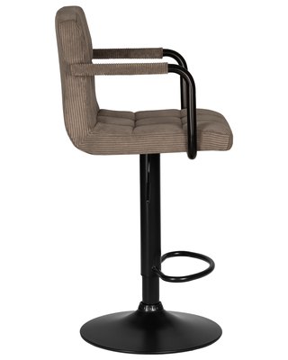 Стул барный DOBRIN Набор 2 шт Стул барный DOBRIN KRUGER ARM BLACK, какао вельвет (LAR-E2041-05) арт. LM-5011-N_B-M_VV-LAR-E2041-05