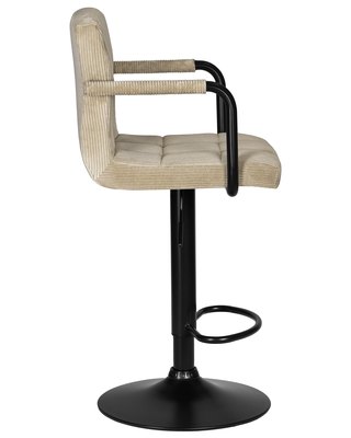 Стул барный DOBRIN Набор 2 шт Стул барный DOBRIN KRUGER ARM BLACK, бежевый вельвет (LAR-E2041-04) арт. LM-5011-N_B-M_VV-LAR-E2041-04