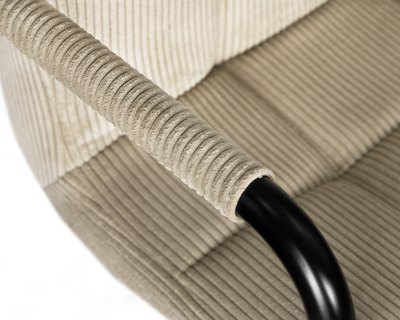 Стул барный DOBRIN Набор 2 шт Стул барный DOBRIN KRUGER ARM BLACK, бежевый вельвет (LAR-E2041-04) арт. LM-5011-N_B-M_VV-LAR-E2041-04