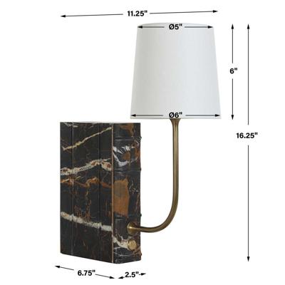 Абажур Uttermost Лампа настольная БУК МИНИ ЛЕМП МИЧЕЛЕНЖЕЛО МАРБЛЕ/Book Mini Lamp Michelangelo Marble арт. ZN-410465