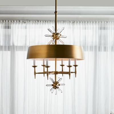 Абажур Uttermost Люстра СТАР КЬЮАРТЗ ПЕНДАНТ АНТИКЬЮ БРАСС/Star Quartz, 6 Lt Pendant - Antique Brass арт. ZN-410470