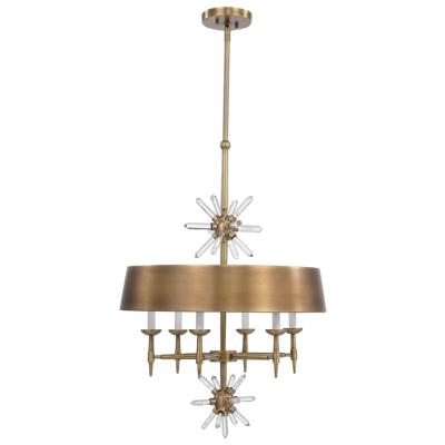 Абажур Uttermost Люстра СТАР КЬЮАРТЗ ПЕНДАНТ АНТИКЬЮ БРАСС/Star Quartz, 6 Lt Pendant - Antique Brass арт. ZN-410470