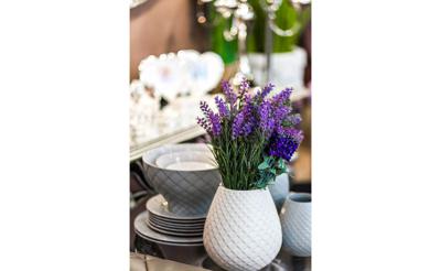 Цветок Garda Decor 8J-1105B0031 Веточка лаванды с 8 цветками 35 см (24) арт. 8J-1105B0031