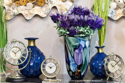 Цветок Garda Decor 8J-1105B0031 Веточка лаванды с 8 цветками 35 см (24) арт. 8J-1105B0031