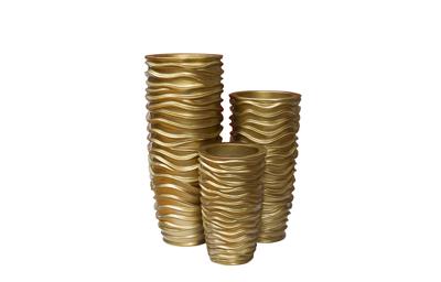 Кашпо Garda Decor ZS-C845-26 Кашпо 32*32*65см цвет золото арт. ZS-C845-26
