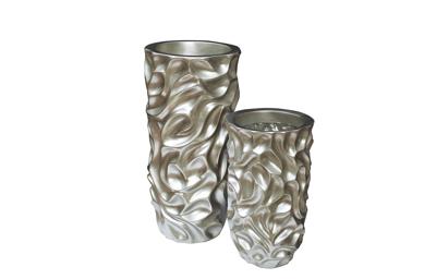 Кашпо Garda Decor ZS-C847-19 Кашпо 30*30*48см цвет серебро арт. ZS-C847-19