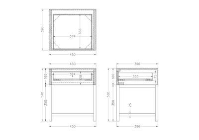 Мебель Garda Decor KFC763E7 Тумба 45*40*51 арт. KFC763E7